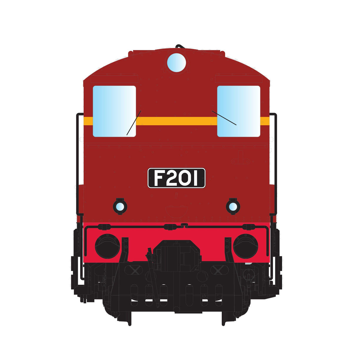 IDR HO F 206 VR Red wide lining without buffers - DC