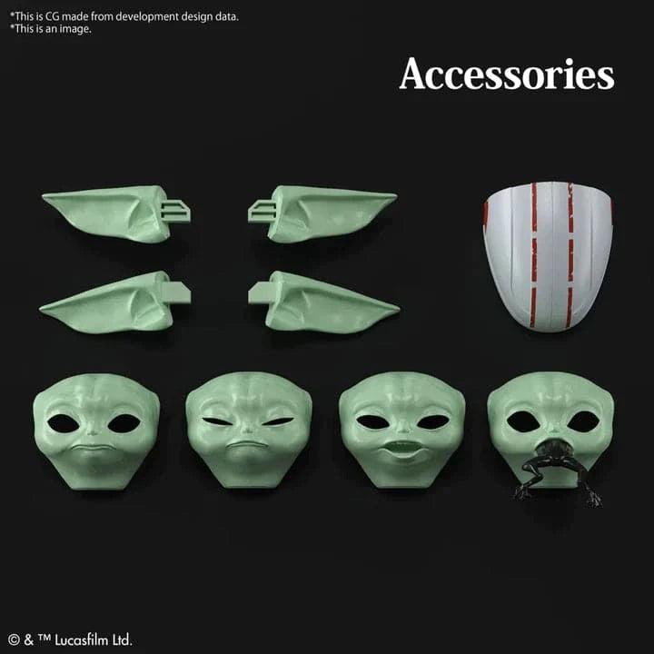 BANDAI 1/4 Star Wars The Mandalorian Grogu (Includes 1/12 Grogu)