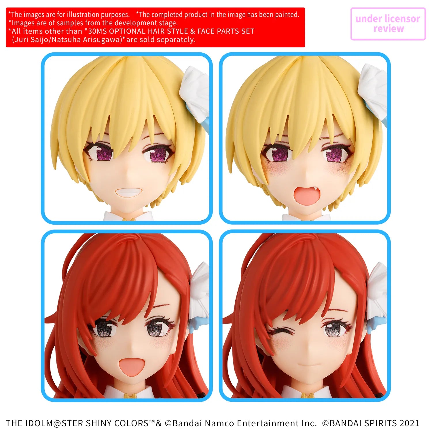 BANDAI 30MS Option Hair Style & Face Parts Set (Juri Saijo/Natsuha Arisugawa)