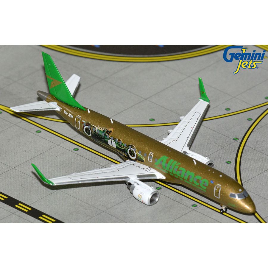 GEMINI 1/400 Alliance Airlines E190 VH-A2N Sir Jack Brabham Formula 1 race car