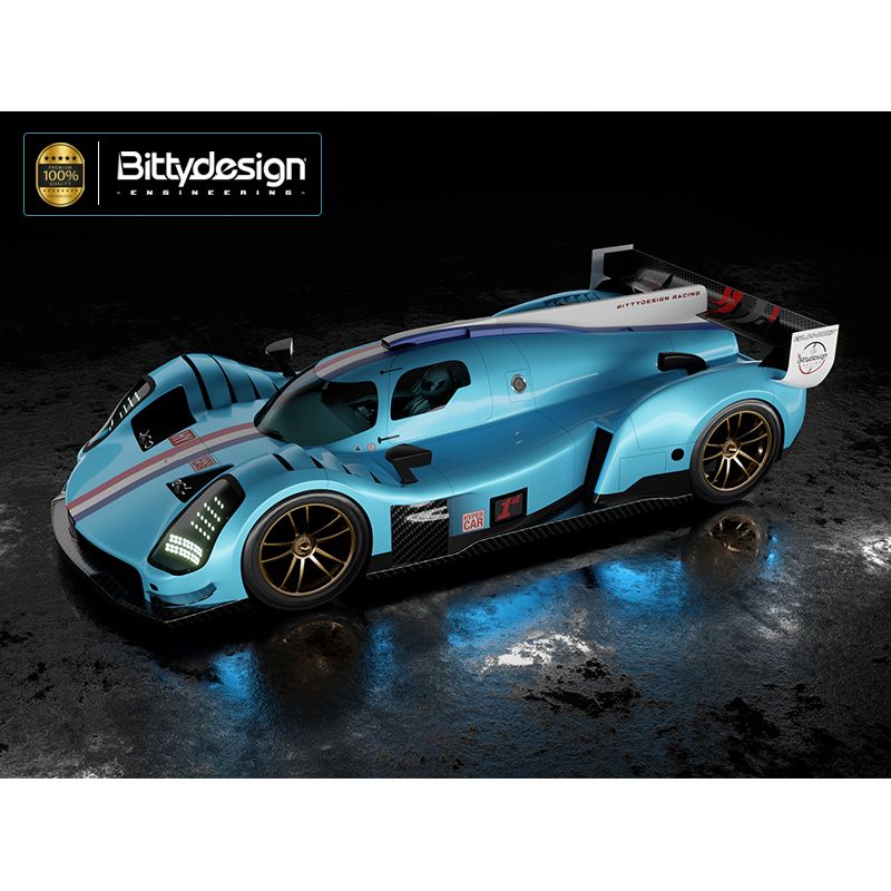BITTYDESIGN 1/10 GLH-007 clear Hypercar body, 190mm for low-profile TC chassis, Light weight
