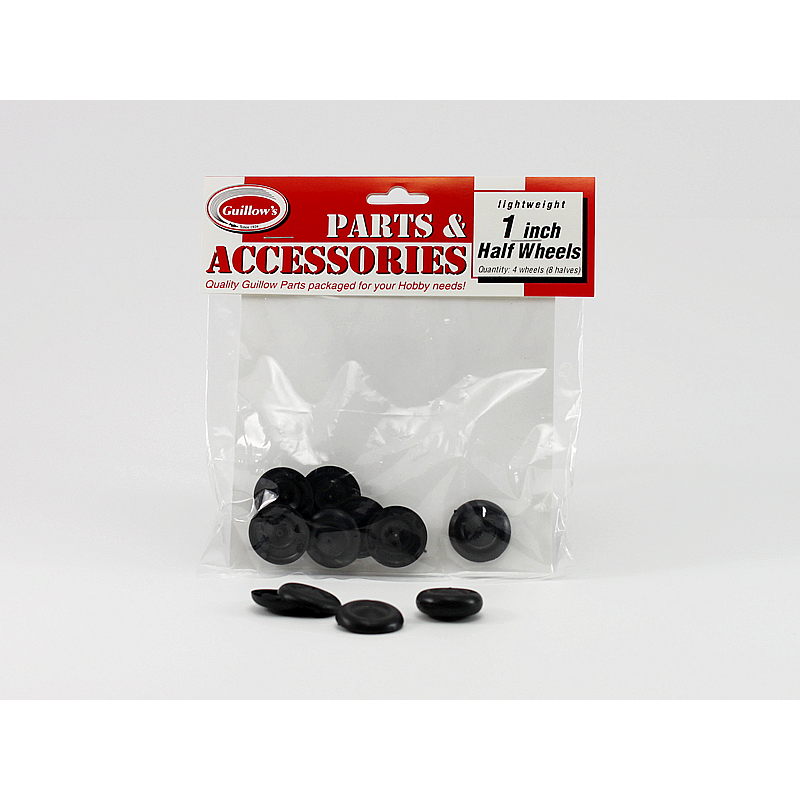 Guillow's 1†Plastic Half Wheel (8½ wheels) Accessories Pack