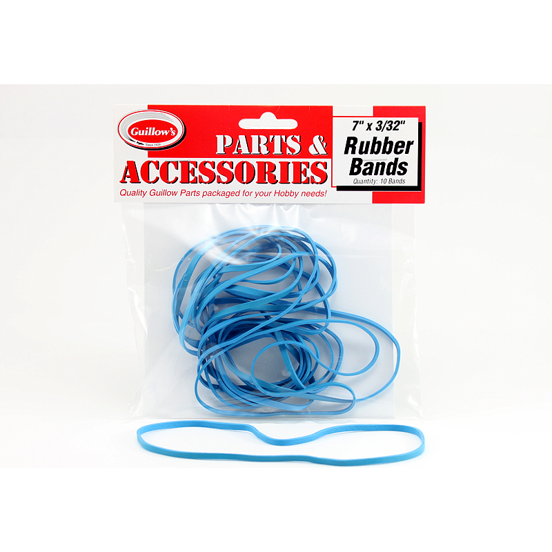 Guillow's 7†x 3/32†Rubber Band (10 rubber bands) Accessories Pack