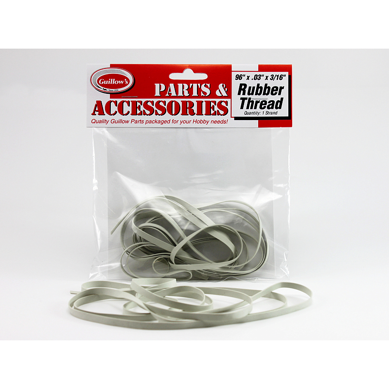 Guillow's 96†x .03†x 3/16†Rubber Thread Accessories Pack