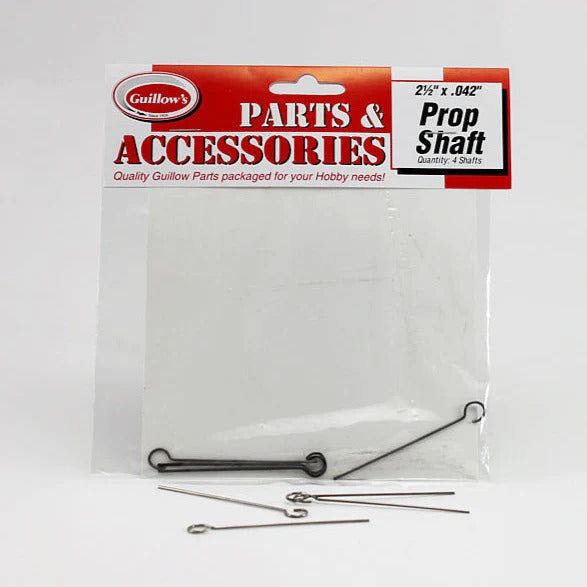 Guillow's 2½†x .04†Prop Shaft (4 shafts) Accessories Pack
