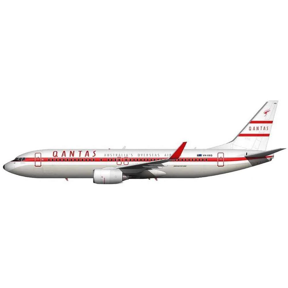 HASEGAWA 1/200
ANA B737-800
w/QANTAS "Retro Roo II" Decals