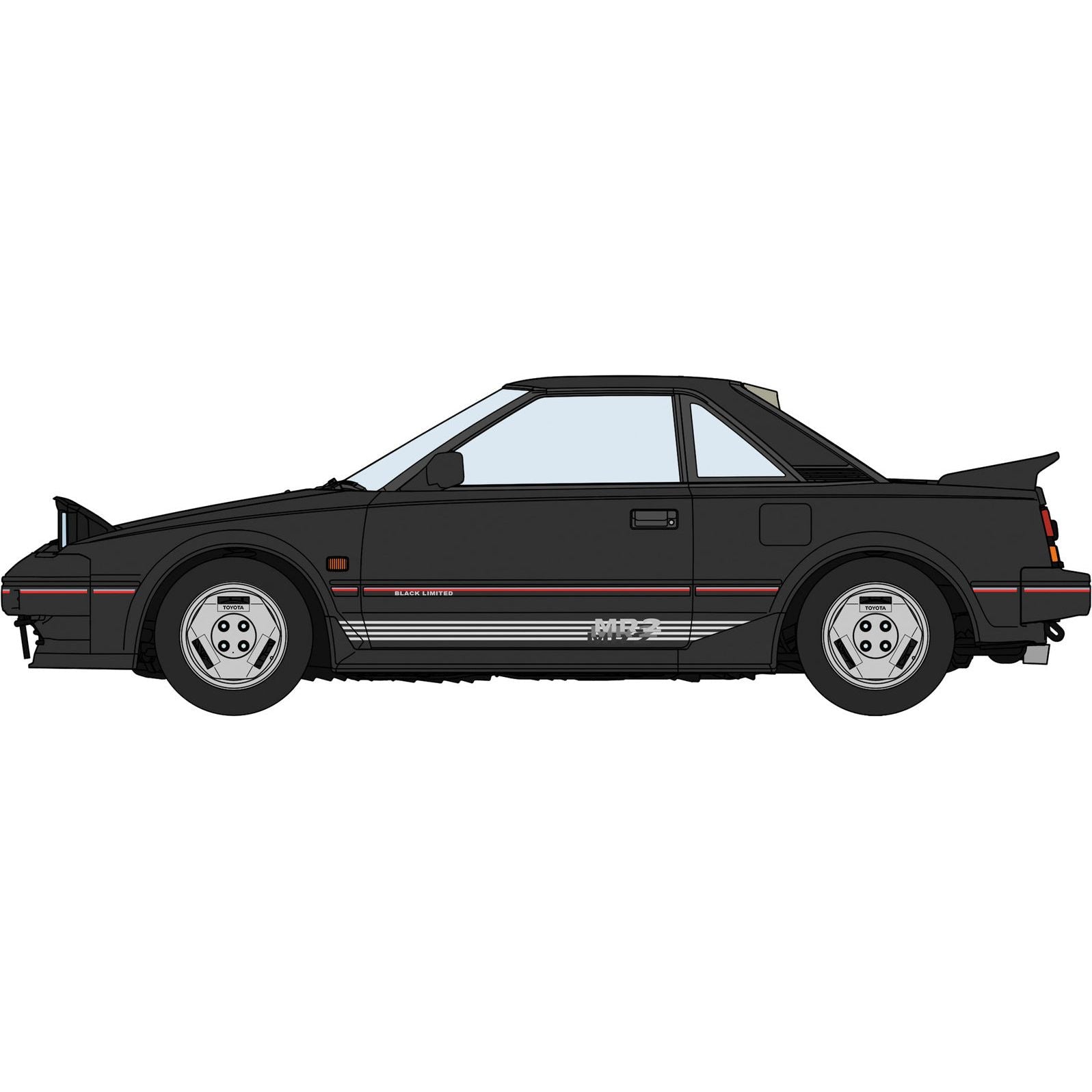 HASEGAWA TOYOTA MR2 (AW11) EARLY VERSION BLACK LIMITED