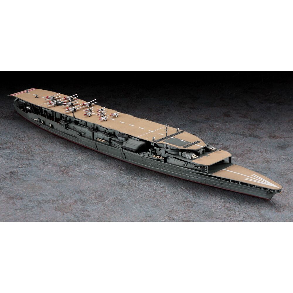 HASEGAWA JAPANESE NAVY AIRCRAFT CARRIER AKAGI "THREE FLIGHT DECK" w/CARRIER-BASED AIRCRAFT SET (BIPLANE)