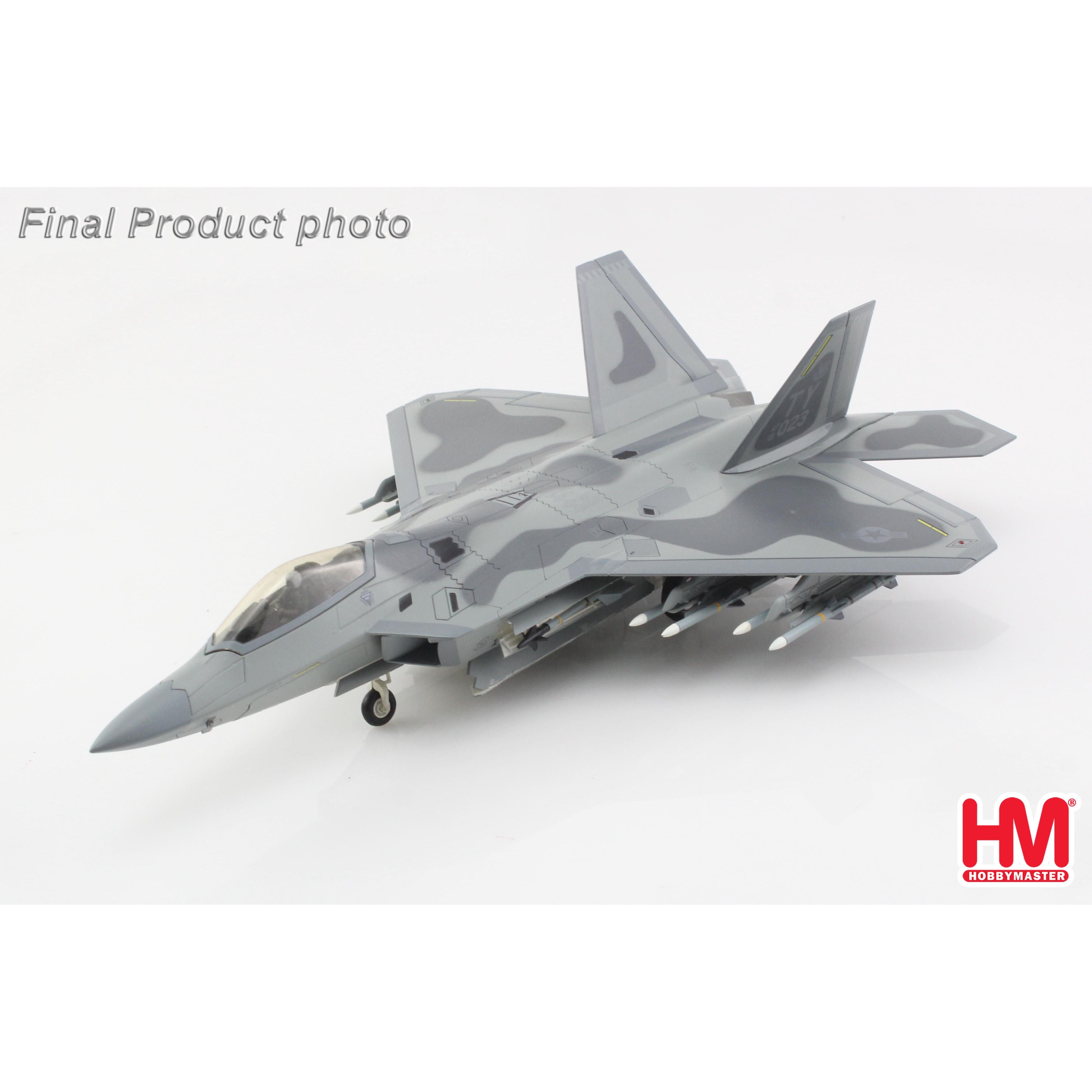 HOBBY MASTER 1/72 F-22 'Maj. Joshua 'Cabo' Gunderson' 01-4023, 43rd FS, 325th FW, Tyndall AFB (w/pilot's signature card)
