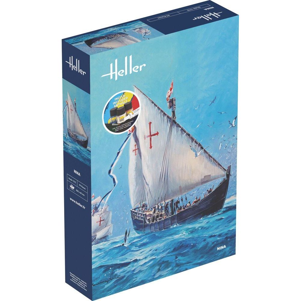 HELLER 1/75 GIFT SET Nina
Includes: cement, brush and main paints