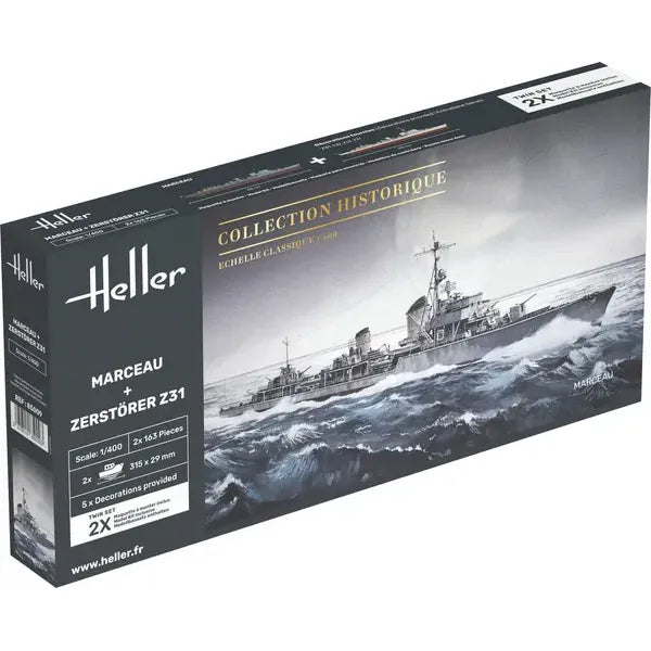 HELLER 1/400 Marceau + Zerstörer Z31 TWINSET