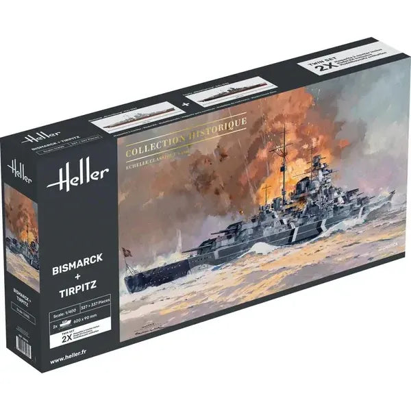 HELLER 1/400 Bismarck + Tirpitz TWINSET