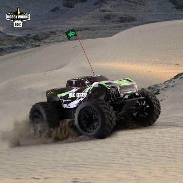 HOBBY WORKS Mud Digger V2 1/10 Brushed RC Monster Truck Green