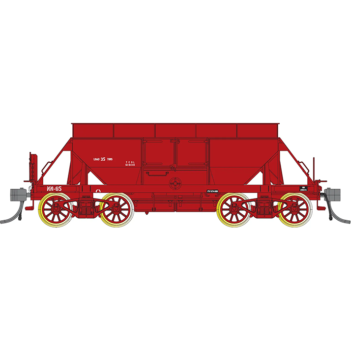 IDR HO VR NN/VHWA Ballast Wagon 4-Pack 3 (NN-65, NN-86, NN-129 and NN-92 all 30 Ton Cast Bogies)