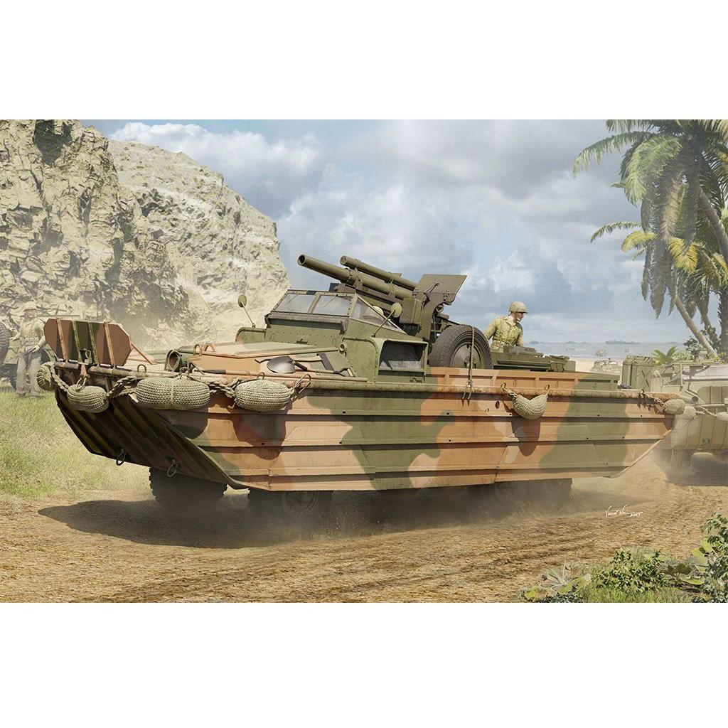I Love Kit 1/35 GMC DUKW-353 with 105mm Howitzer Plastic Model Kit