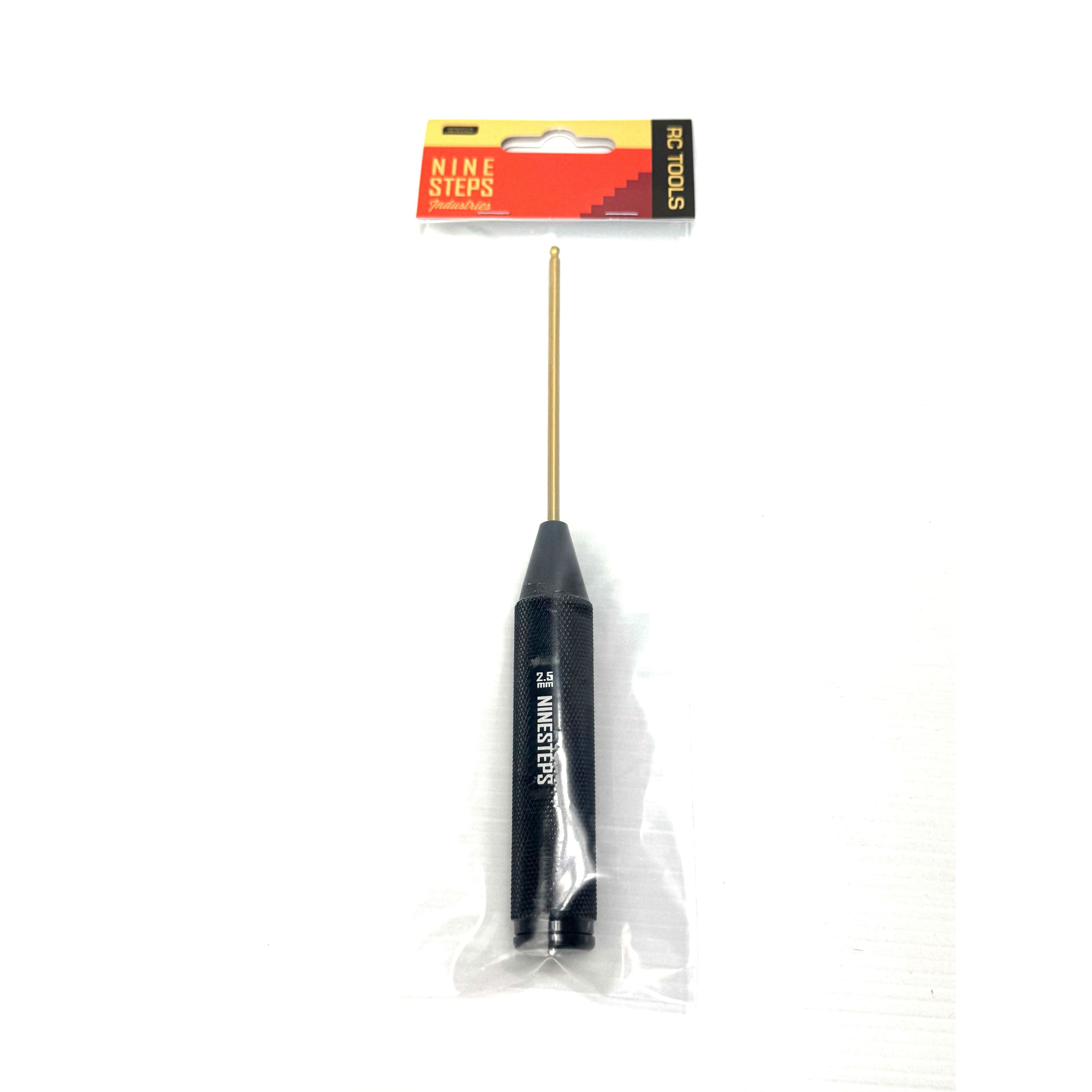 NineSteps 2.5mm x 120mm Allen Ball Head Driver (Tungsten Steel)