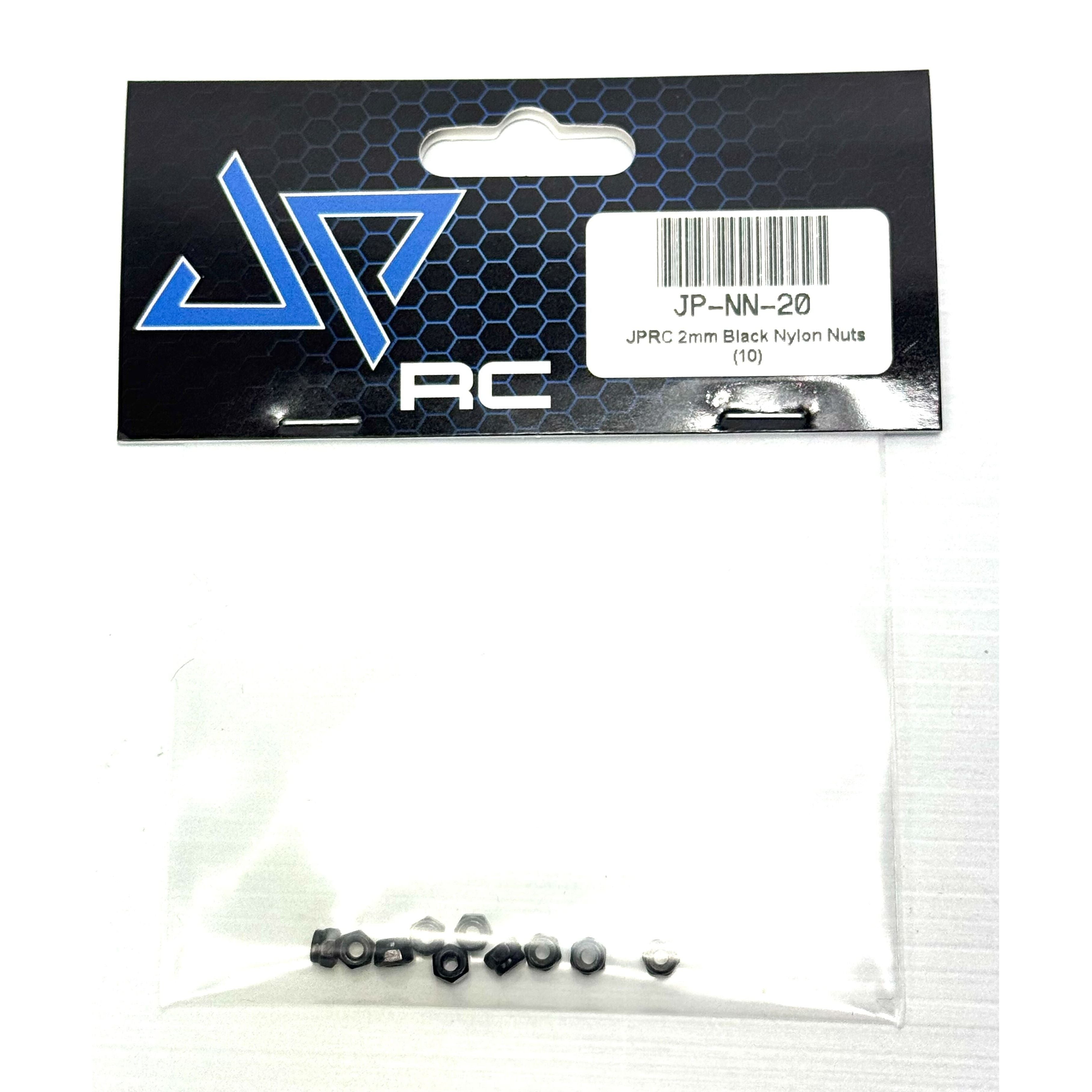 JPRC 2mm Black Nylon Nuts (10)