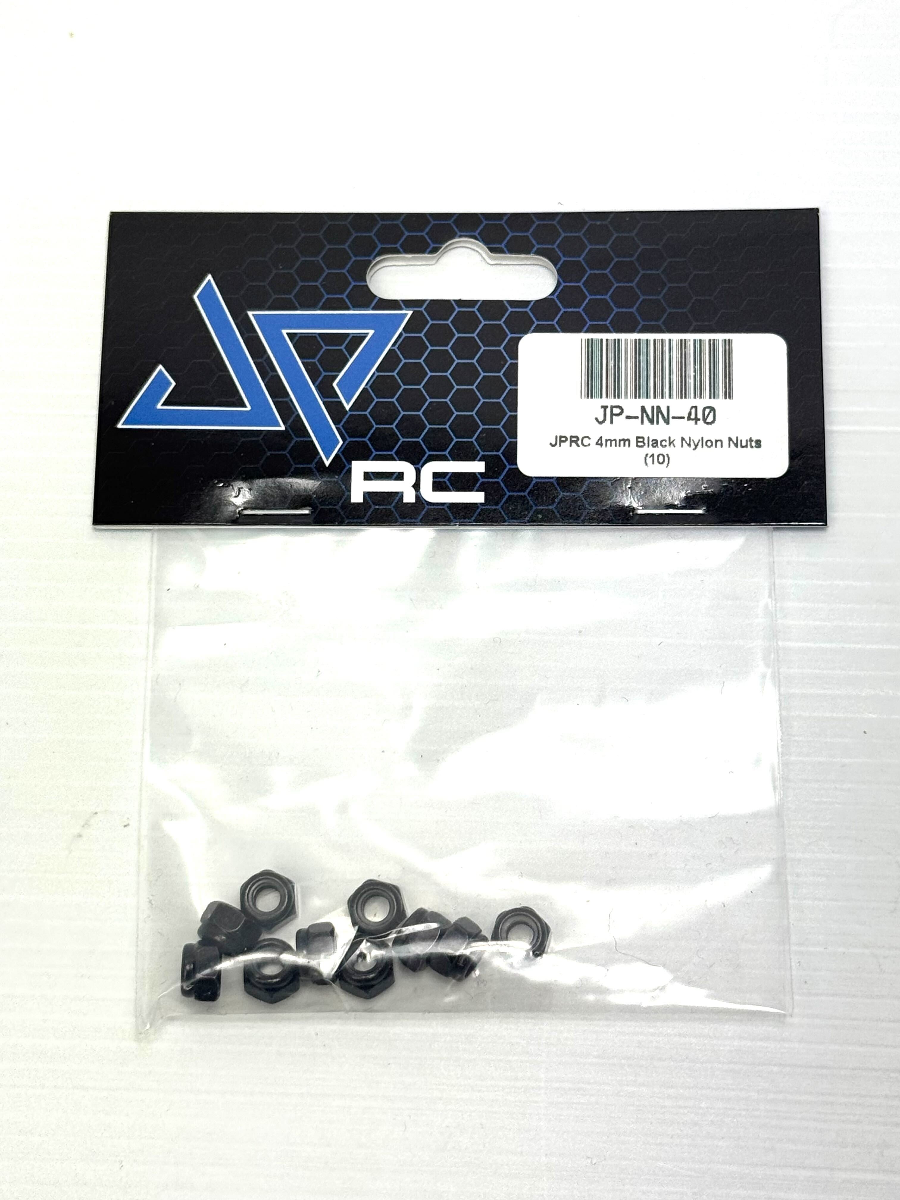 JPRC 4mm Black Nylon Nuts (10)