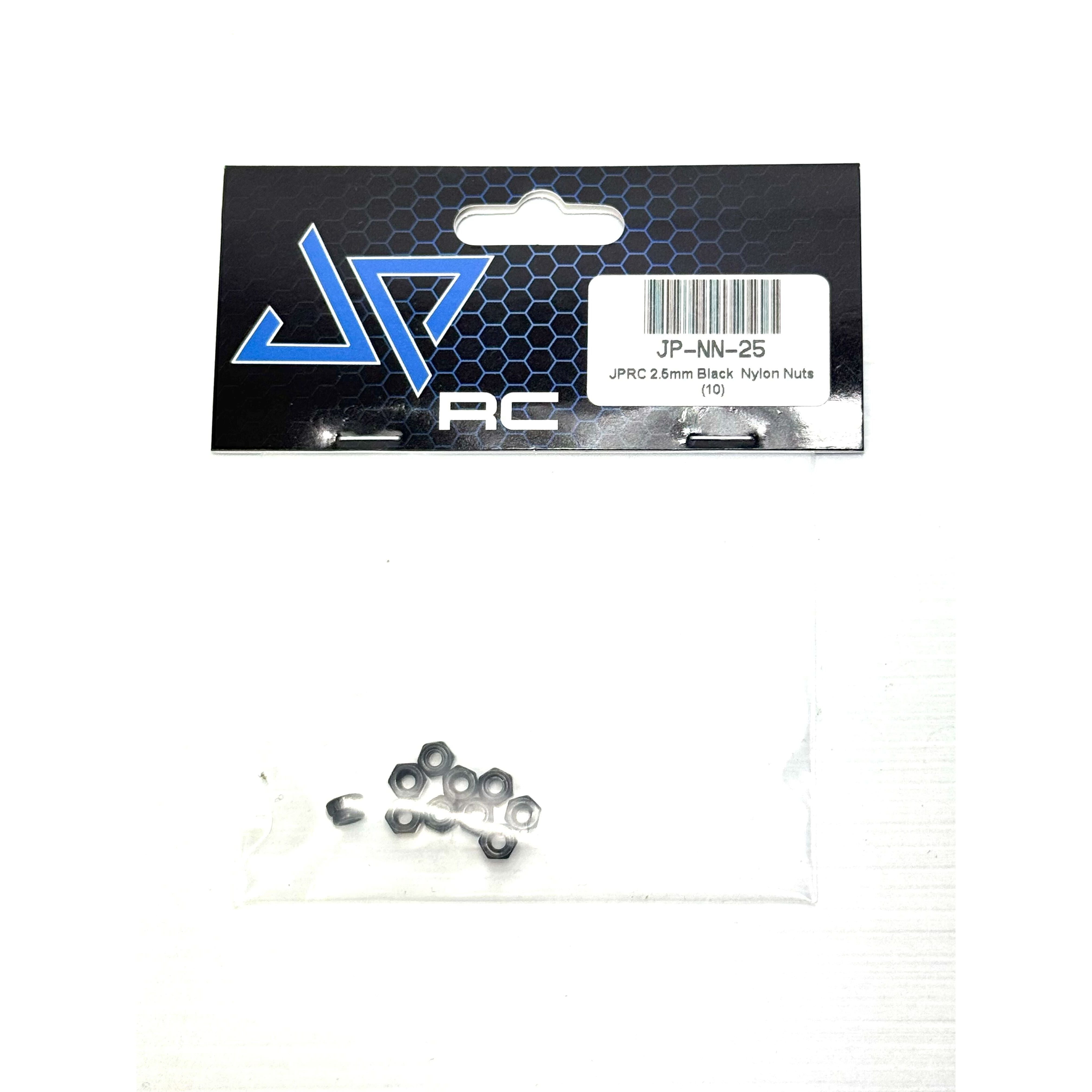 JPRC 2.5mm Black Nylon Nuts (10)