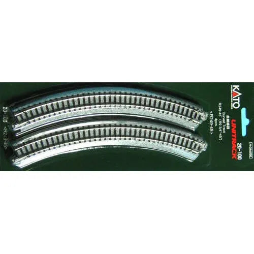 KATO N Unitrack Curved Track R249-45Deg (4 Pack)