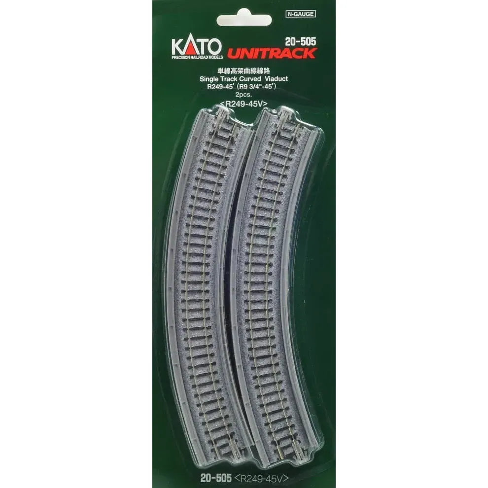 KATO N Single Track Curved Unitrack Viaduct R249-45Deg (2)