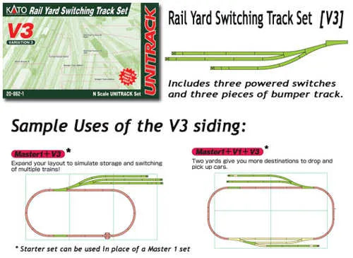 KATO N Unitrack Rail Yard Switching Track Set V3