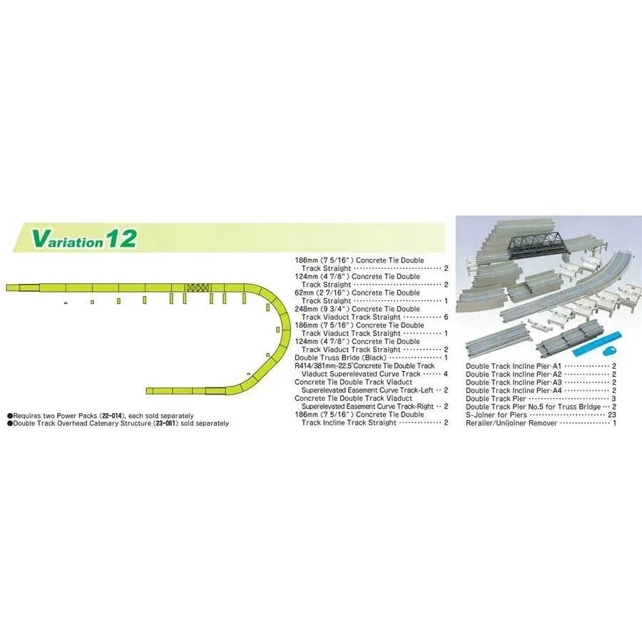 KATO N Unitrack Double Track Viaduct Set V12