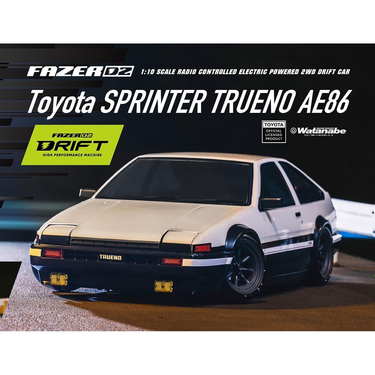 Kyosho 1/10 Fazer D2 Toyota Sprinter Trueno AE86 White 2WD Electric Readyset