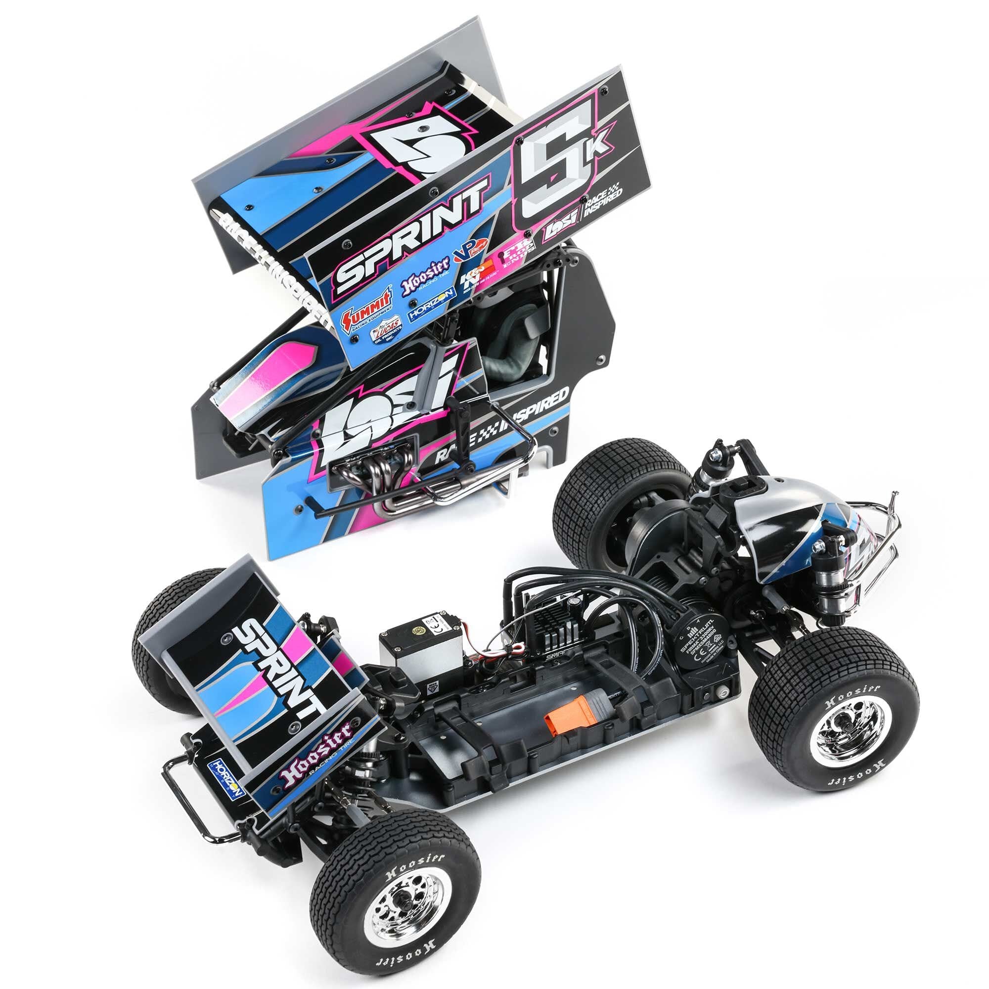 Losi 1/10 22S Sprint Car, 1/10 2WD, RTR, Brushless, Blue