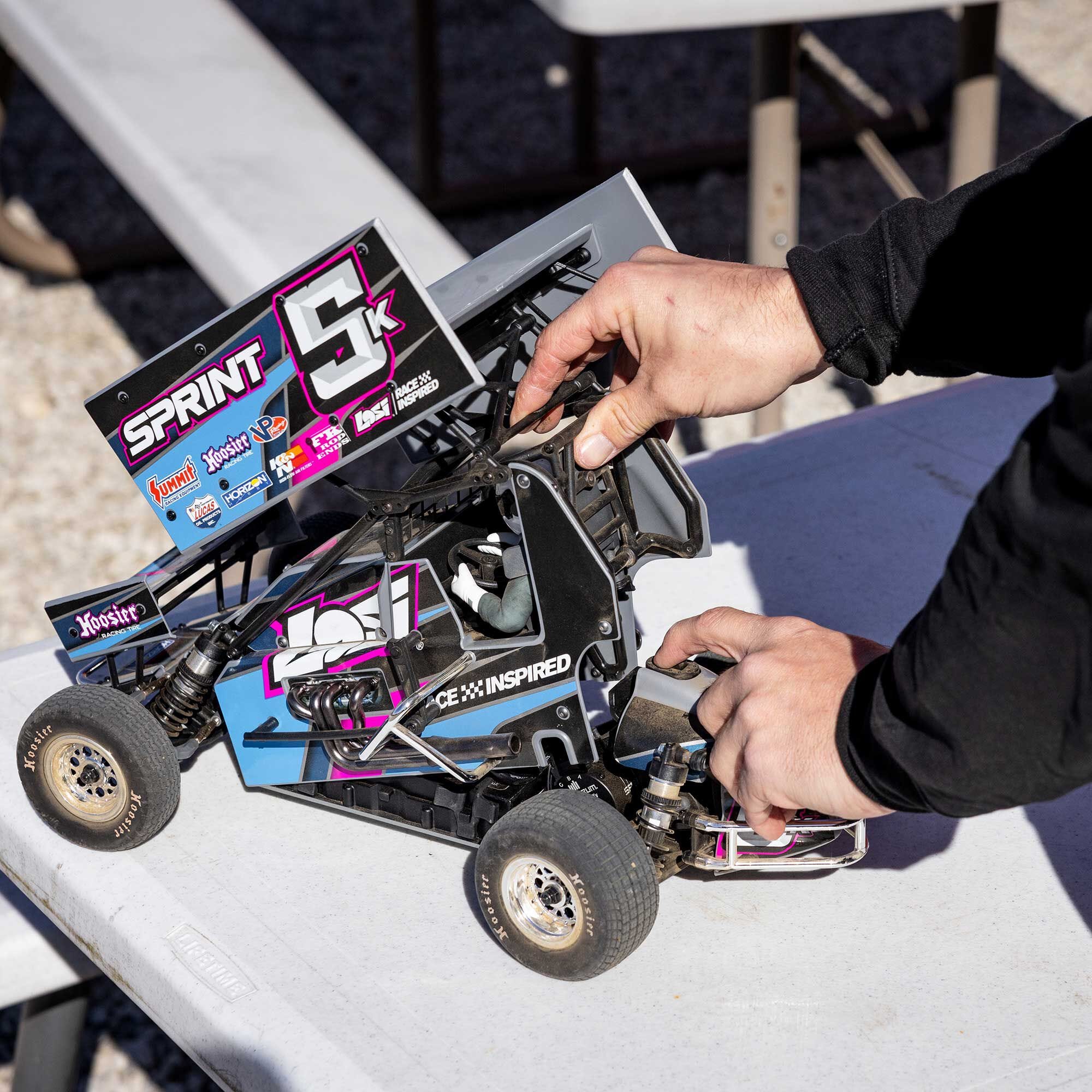 Losi 1/10 22S Sprint Car, 1/10 2WD, RTR, Brushless, Blue