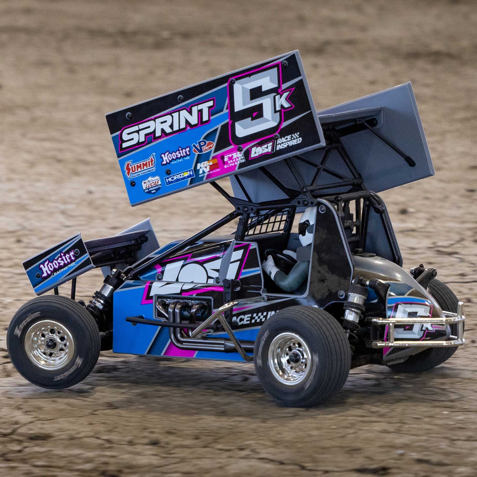 Losi 1/10 22S Sprint Car, 1/10 2WD, RTR, Brushless, Blue