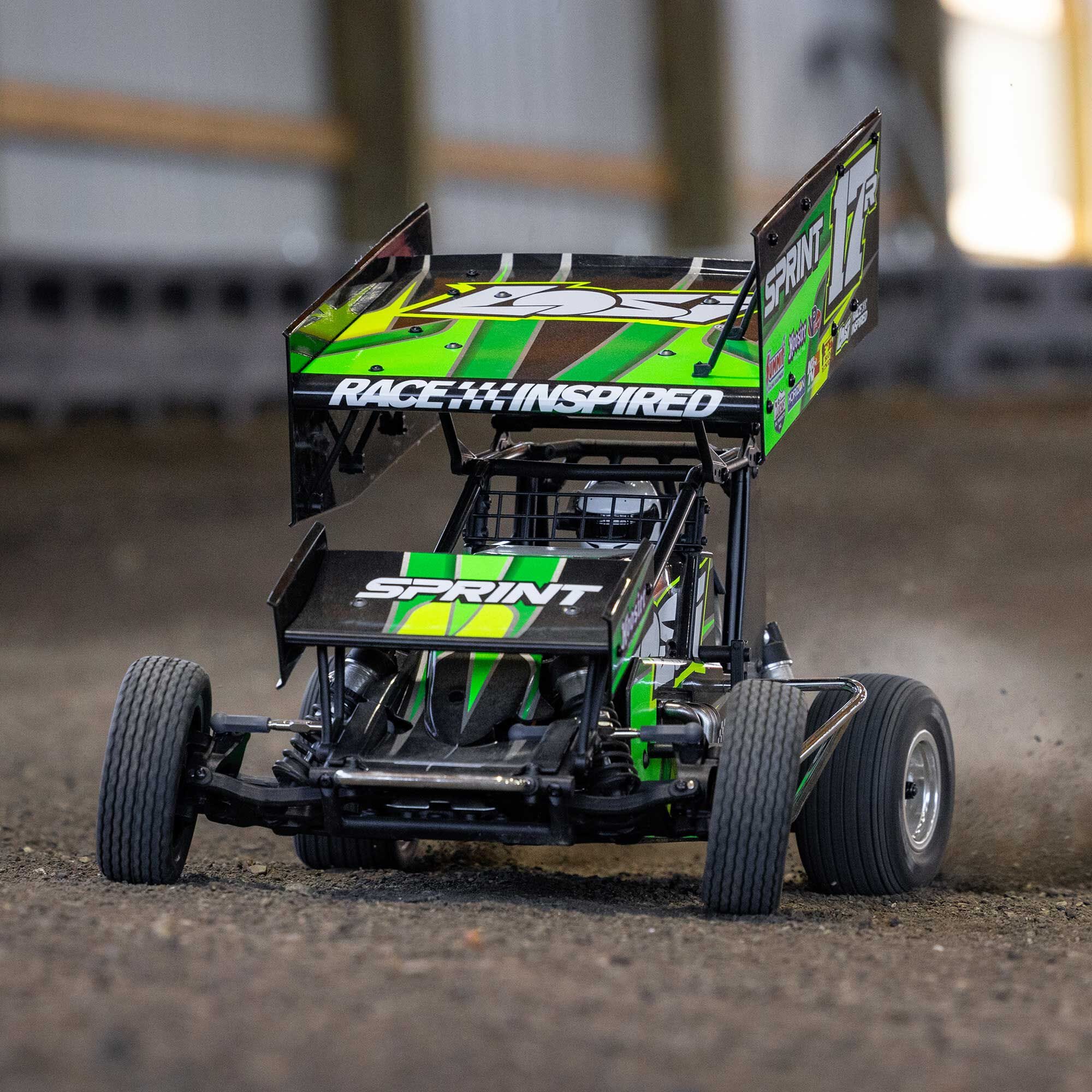 Losi 1/10 22S Sprint Car, 1/10 2WD, RTR, Brushless, Green