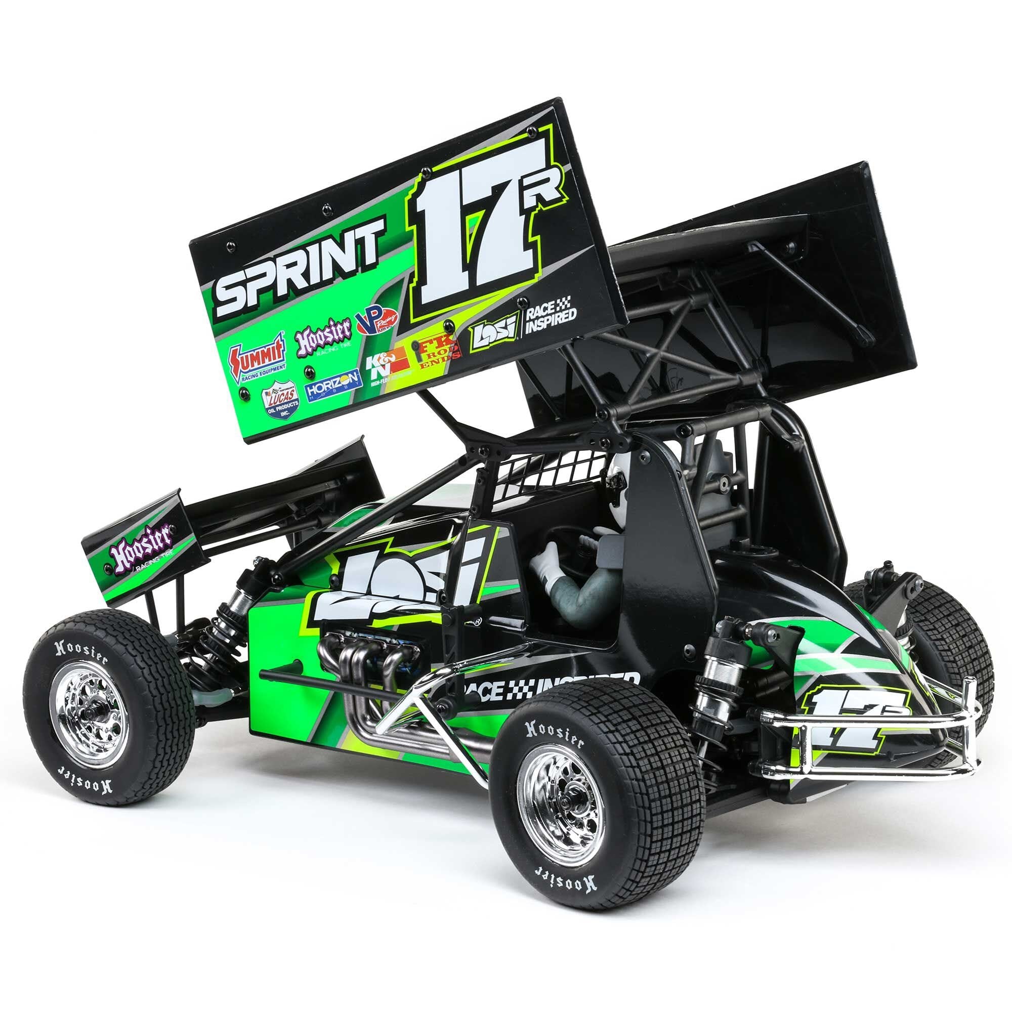 Losi 1/10 22S Sprint Car, 1/10 2WD, RTR, Brushless, Green