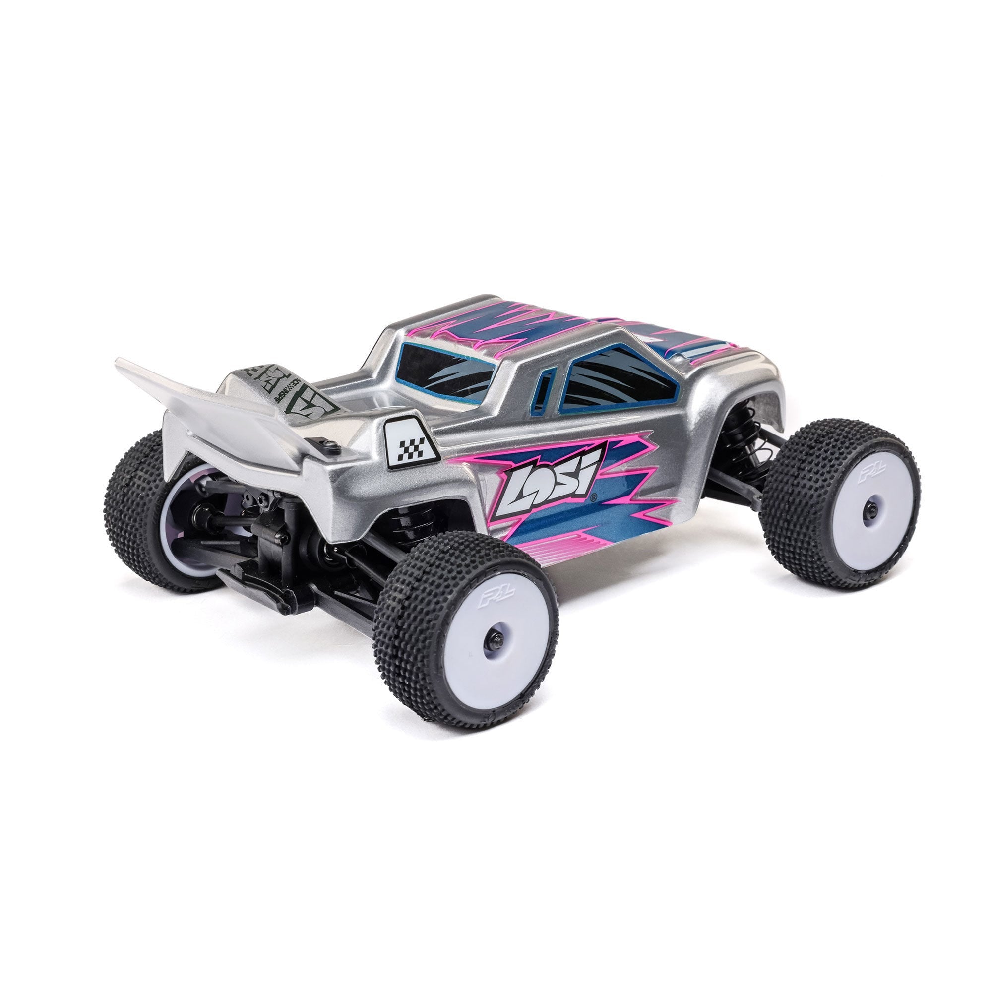 Losi 1/28 Micro-T 2S 2WD RTR Stadium Truck (Battery & Charger Included), Silver