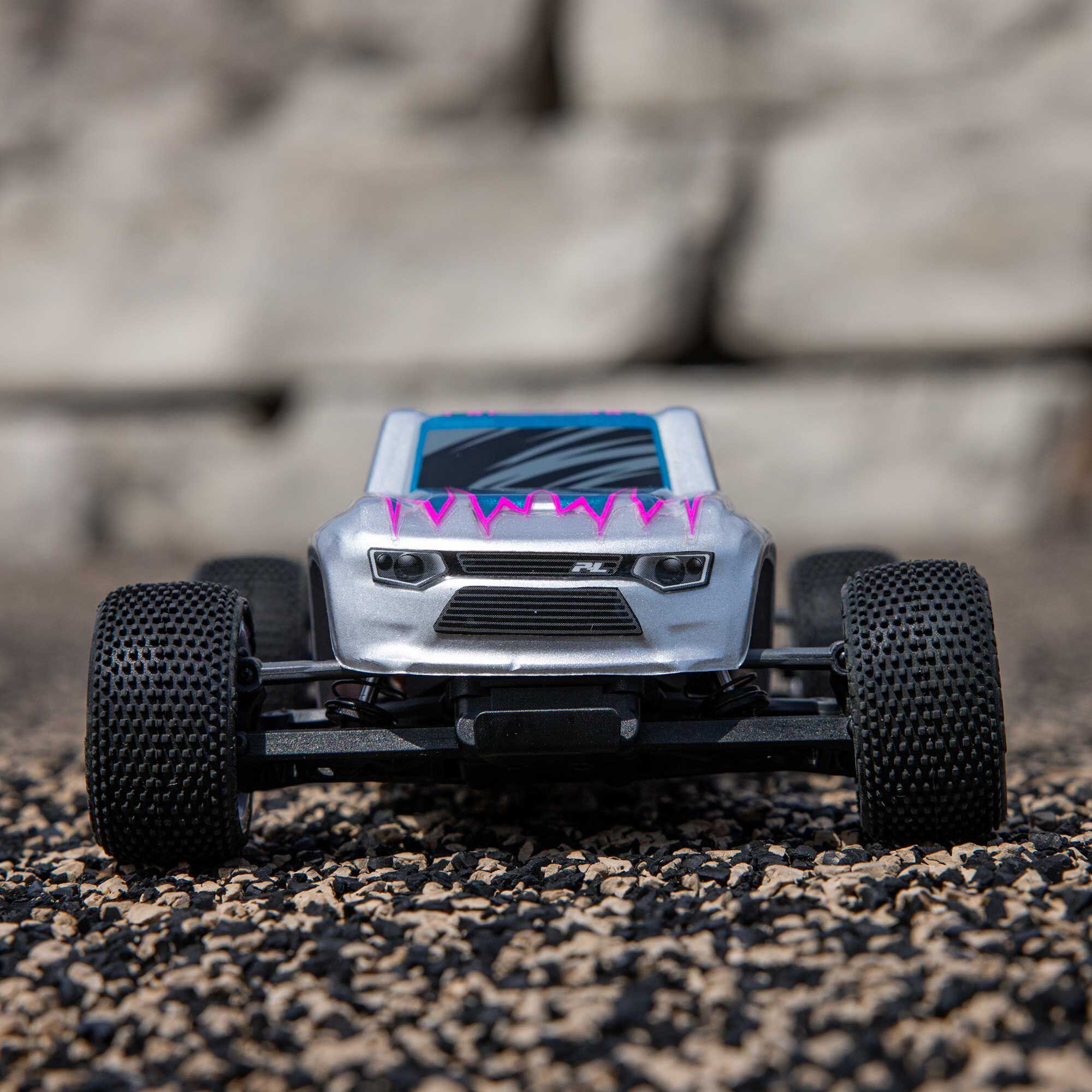 Losi 1/28 Micro-T 2S 2WD RTR Stadium Truck (Battery & Charger Included), Silver