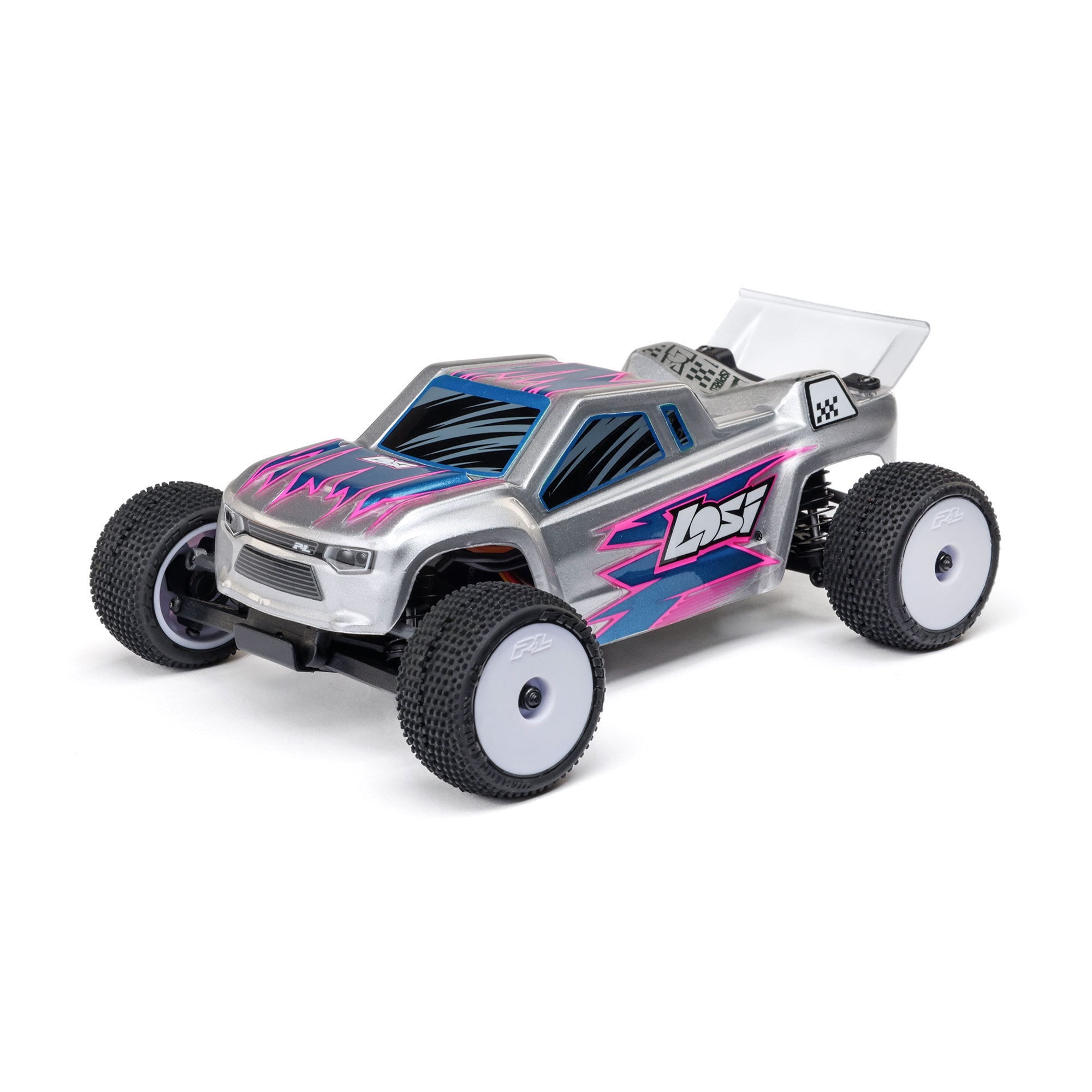 Losi 1/28 Micro-T 2S 2WD RTR Stadium Truck (Battery & Charger Included), Silver