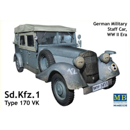 MASTER BOX Sd. Kfz. 1 Type 170 VK, German Military Staff Car, WW II era