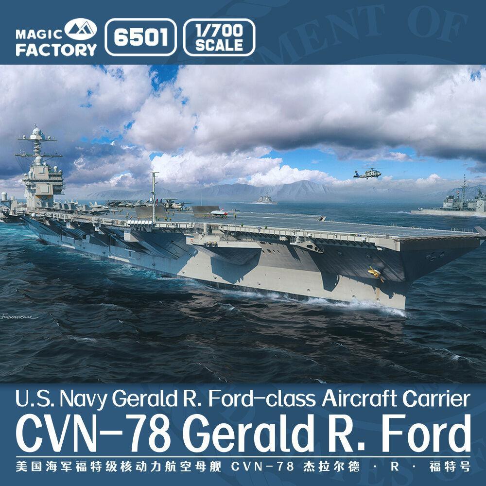 Magic Factory 1/700 U.S. Navy Gerald R Ford class Aircraft Carrier - USS Gerald R. Ford CVN-78 Plastic Model Kit
