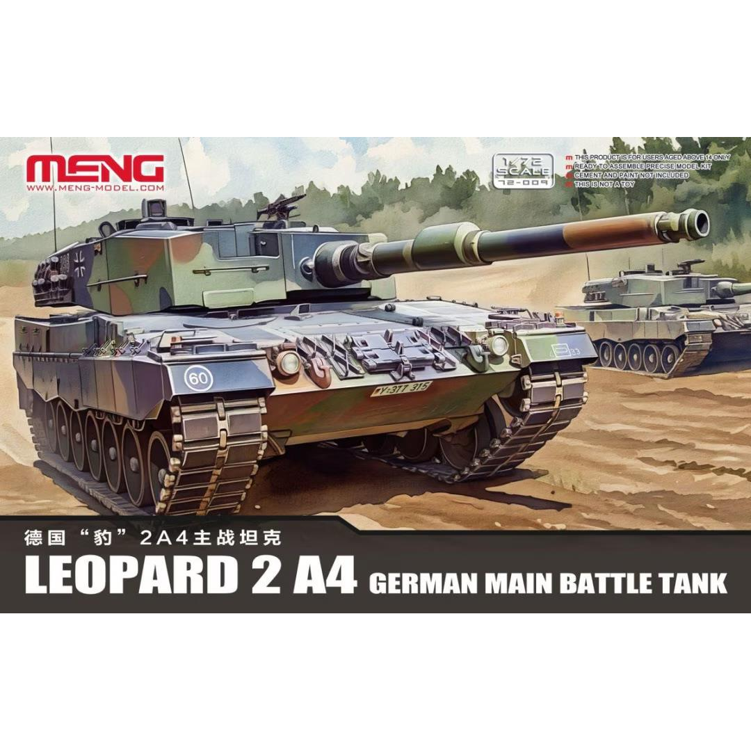 MENG 1/72 German Main Battle Tank Leopard 2A4 Plastic Model Kit