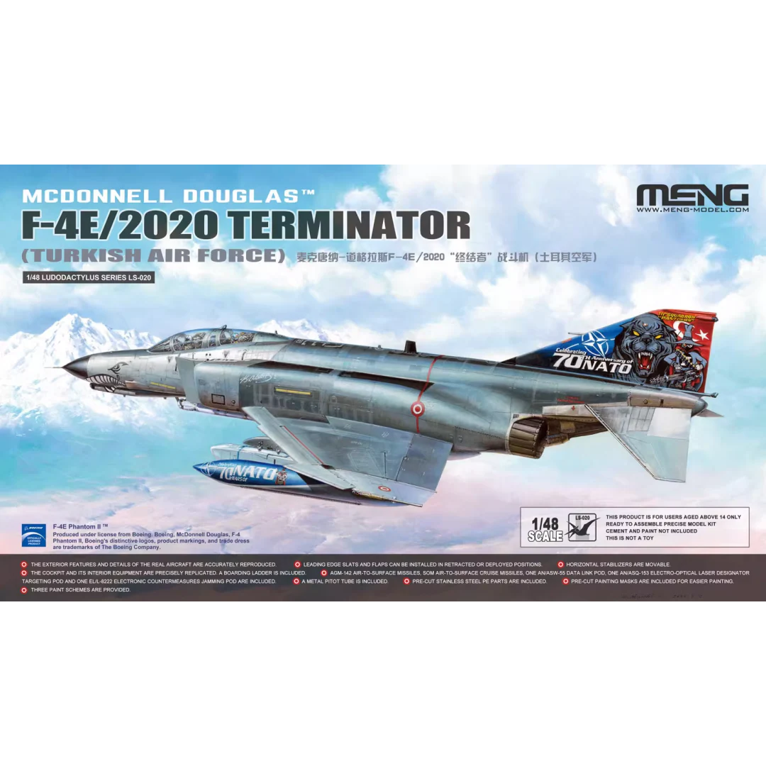 MENG 1/48 F-4E/2020 Terminator Turkish Air Force Plastic Model Kit