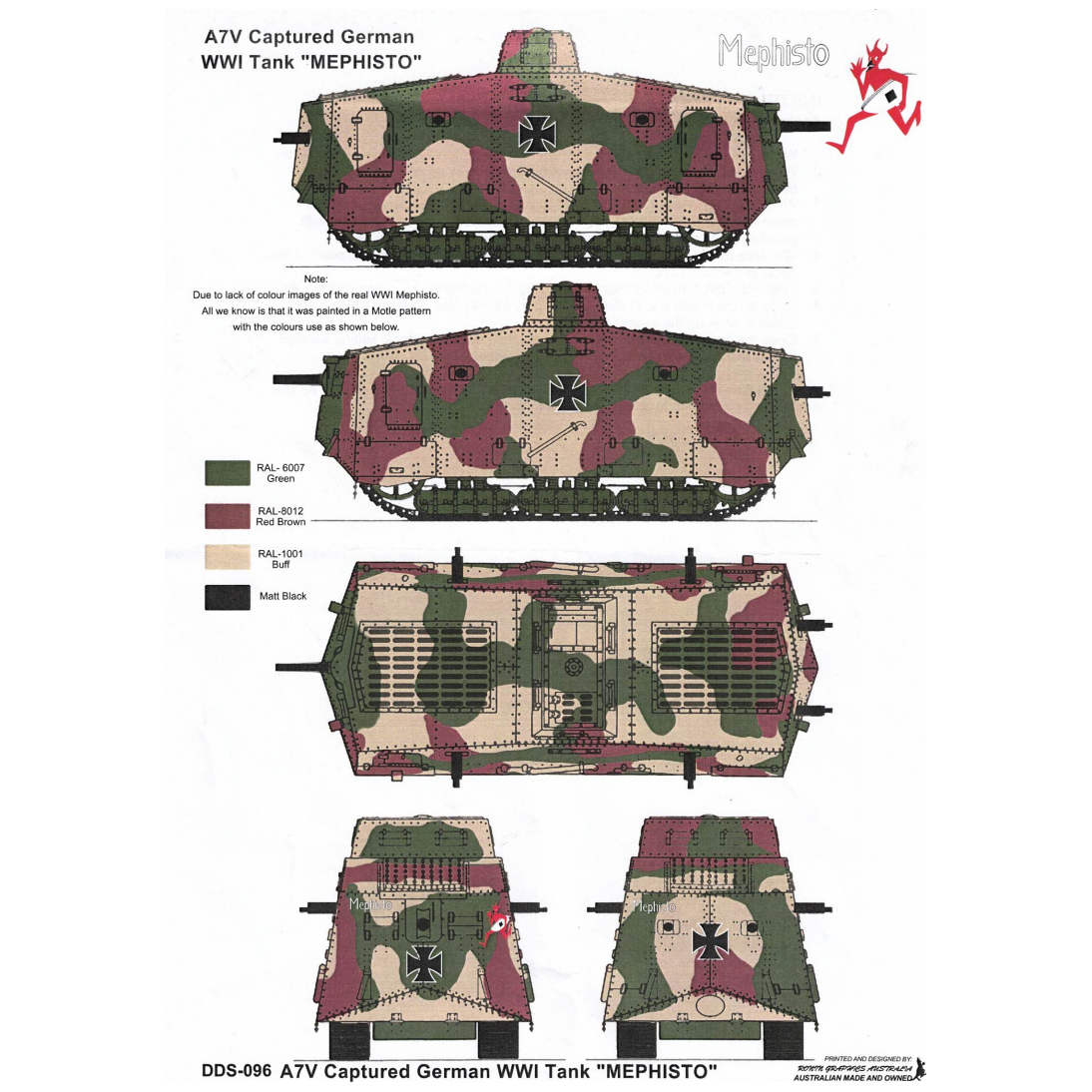 MENG 1/35 German A7V Tank Krupp