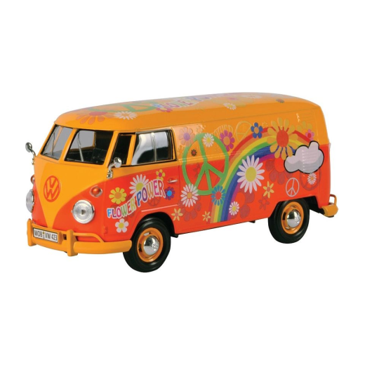 MOTORMAX 1/24 VW TYPE 2 (T1) Delivery Van with Flower Power