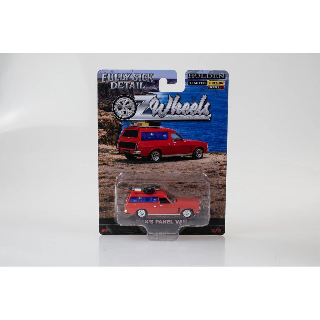 OZ LEGENDS 1/64 R3 Fully Sick Detail OZ Wheels - Holden HJ Panel Van - Orange - Mad Max