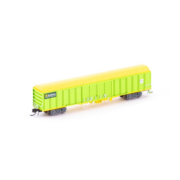 AUSCISION N Scale - RLSY Louvred Van - Sadleirs Transport Green/Yellow - Single Wagon - Wagon Number: RLSY- (NNLV-12)