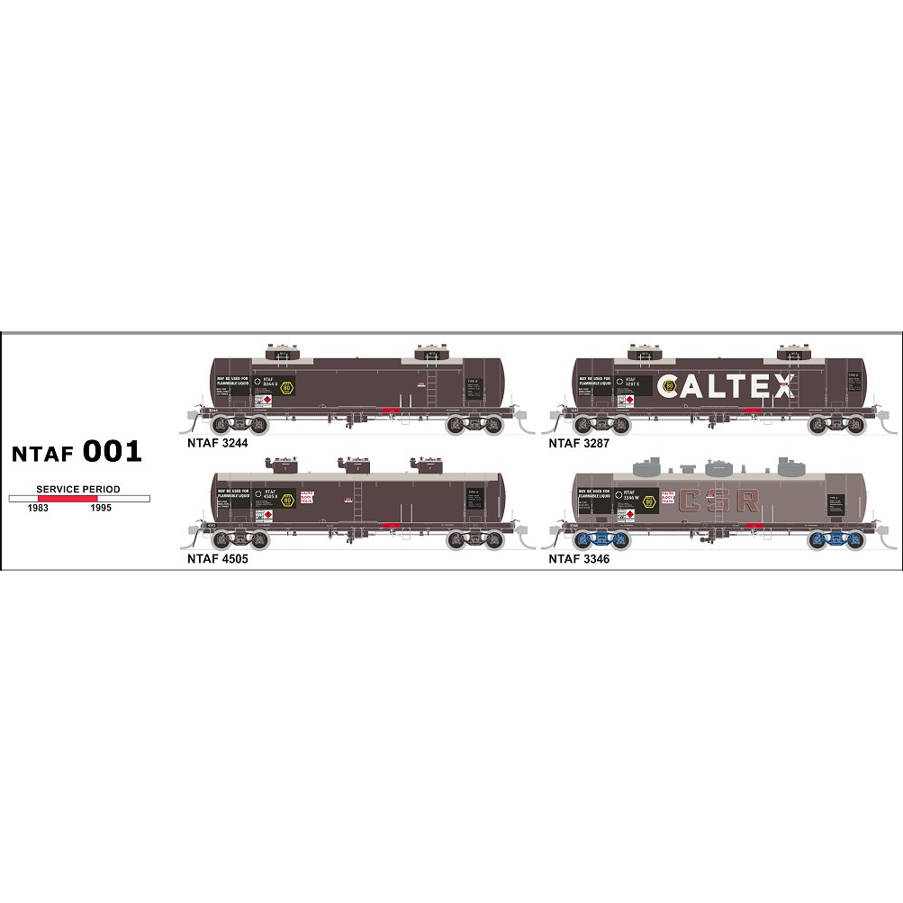 SDS MODELS HO NTAF Rail Tank Wagons Pack 1