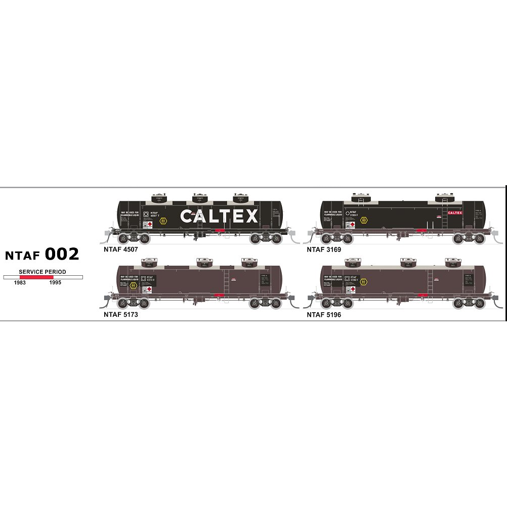 SDS MODELS HO NTAF Rail Tank Wagons Pack 2