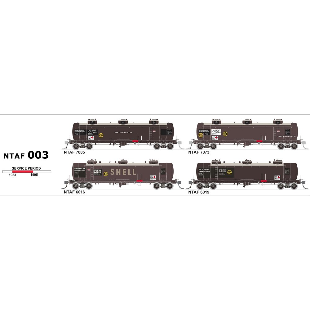 SDS MODELS HO NTAF Rail Tank Wagons Pack 3