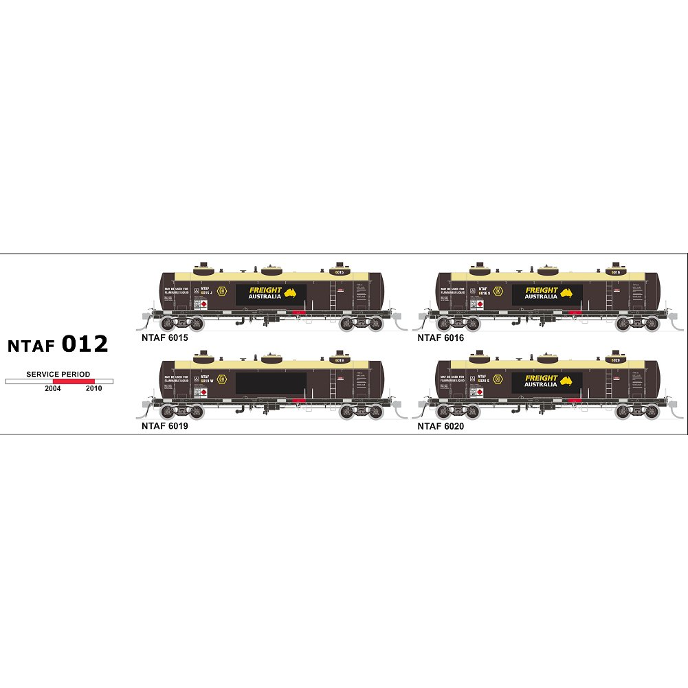 SDS MODELS HO NTAF Rail Tank Wagons Pack 12