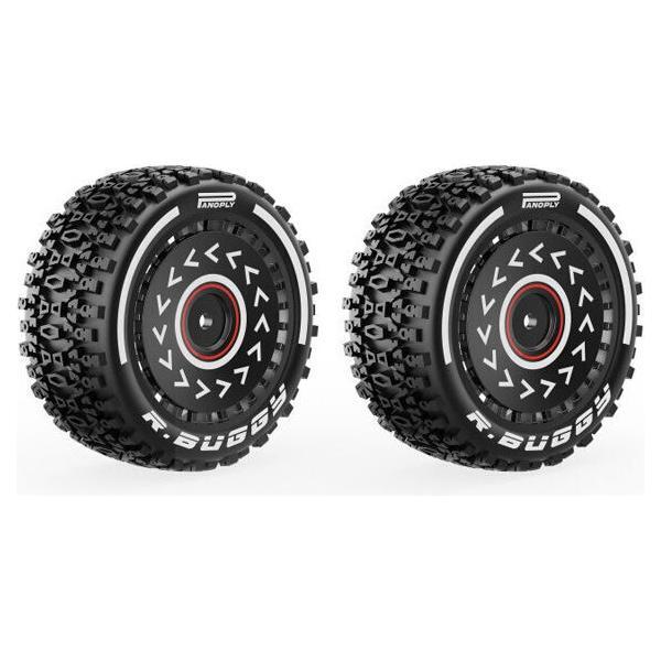 Rlaarlo R16112 Blue Rear Assembled Tyre Set For X12S (2)