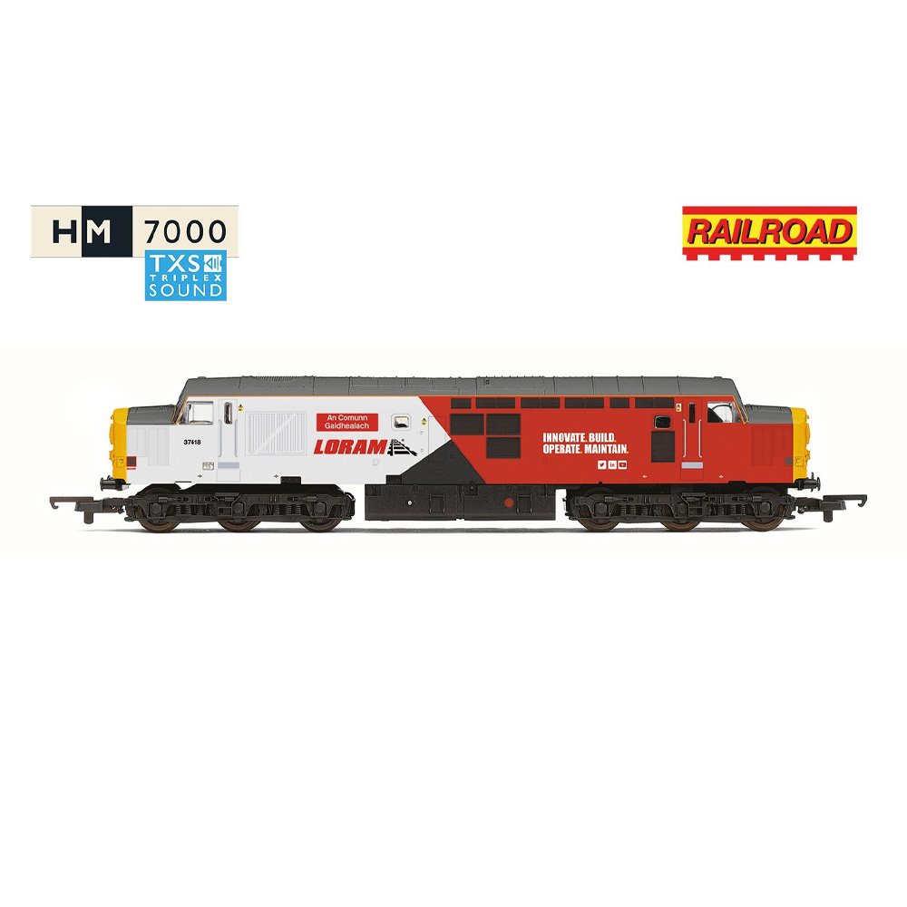 HORNBY RailRoad - Loram - Class 37 - 'An Comunn Gaidhealach' 37418 (DCC Sound Fitted)